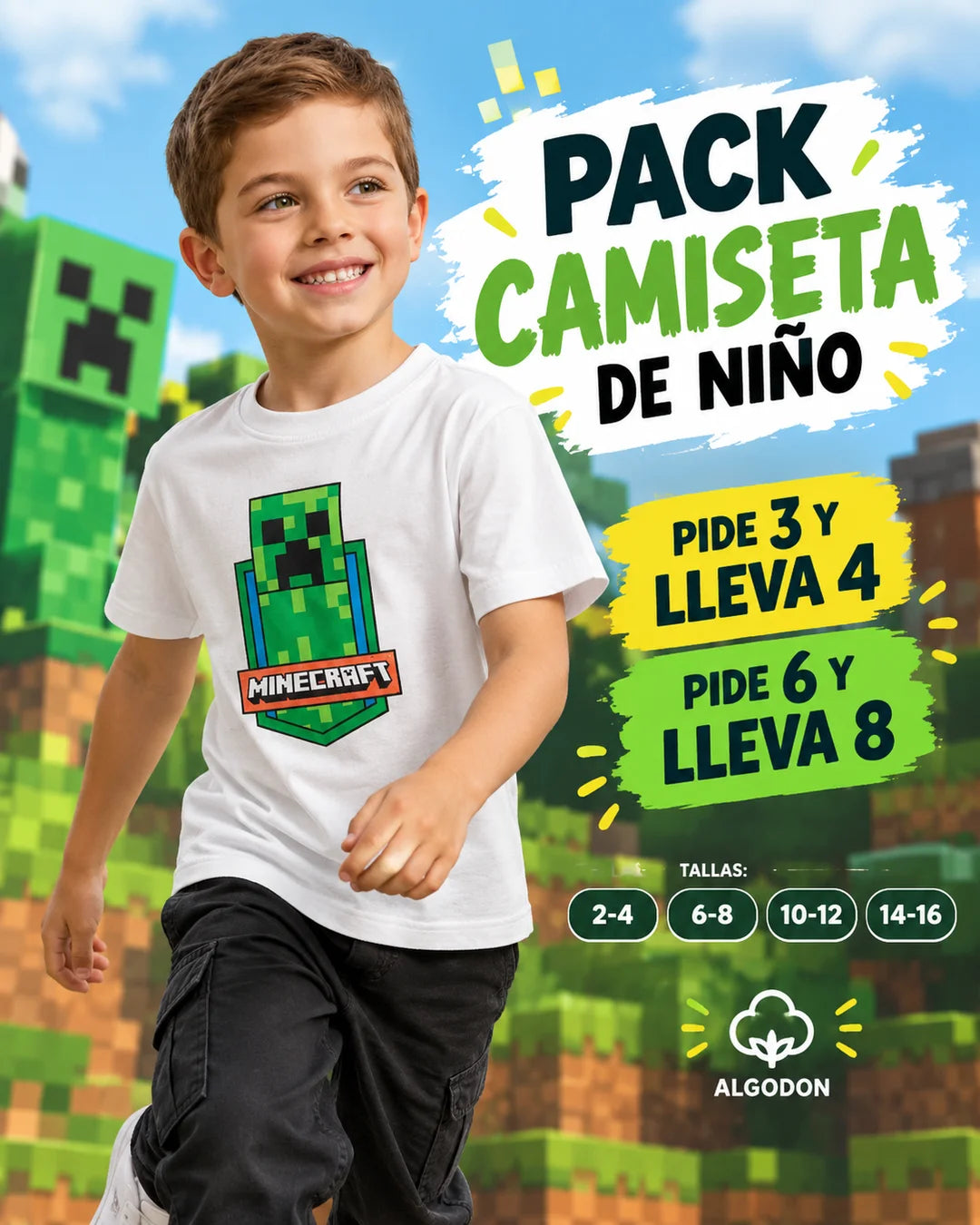 COMBO CAMISETA DE NIÑO